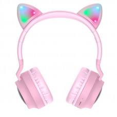 Наушники накладные Hoco W27 Cat Ear Wireless Headphones Pink