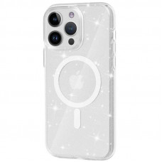 Чехол Galaxy Sparkle MagFit для iPhone 15 Pro Clear+Glitter