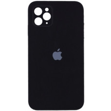 Силиконовая накладка Silicone Case Square iPhone 11 Pro Max Black