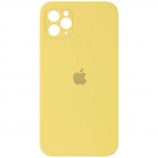 Силіконова накладка Silicone Case Square iPhone 11 Pro Max Yellow