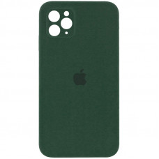 Силіконова накладка Silicone Case Square iPhone 12 Pro Max Pine Green