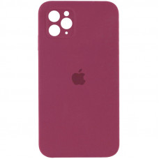 Силіконова накладка Silicone Case Square iPhone 11 Maroon