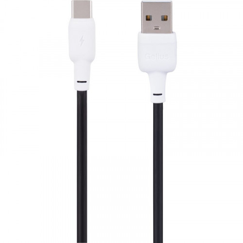 Кабель USB Gelius Full Silicon GP-UCN001C Type-C 1.2m (18W) Black/White