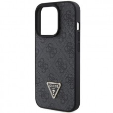Чохол Guess Leather 4G Diamond Triangle для iPhone 15 Pro Black (GUHCP15LP4TDPK)