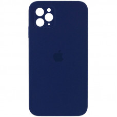 Силиконовая накладка Silicone Case Square iPhone 11 Pro Max Navy Blue