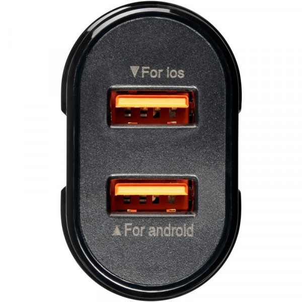 Сетевое зарядное устройство Gelius Avangard GP-HC06 2USB 2.4A 12W + кабель Lightning Black