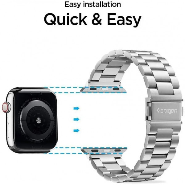 Ремешок Spigen Modern Fit для Apple Watch 42/44/45/49mm Silver (062MP25404)