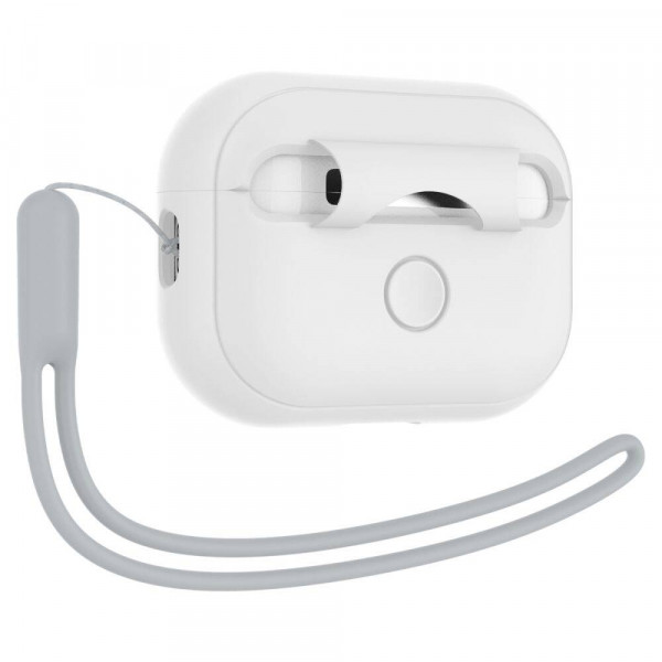 Чехол Spigen для AirPods Pro 2/1 Silicon Fit Strap White/Grey (ACS05811)