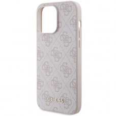 Чехол Guess 4G Metal Gold Logo для iPhone 14 Pro Max Pink (GUHCP14XG4GFPI)