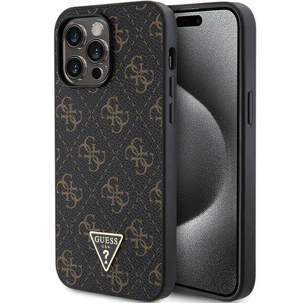 Чехол Guess 4G Triangle Metal Logo для iPhone 14 Pro Black (GUHCP14LPG4GPK)
