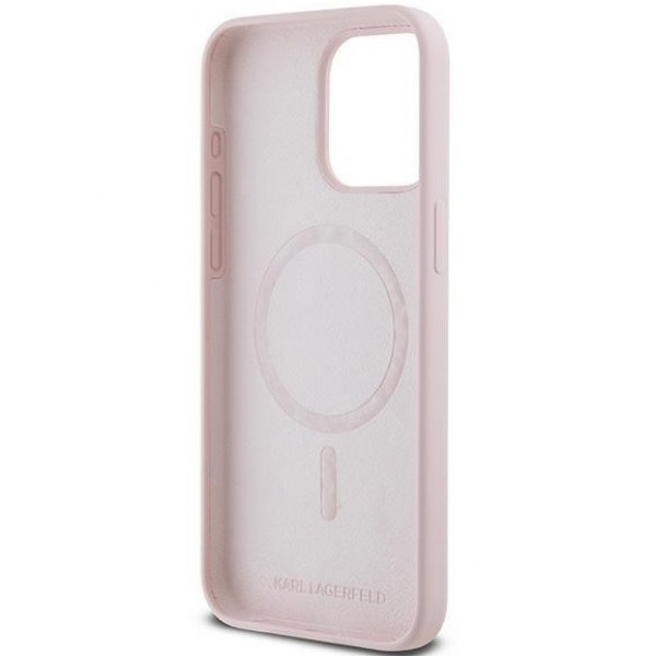Чехол Karl Lagerfeld Silicone Karl & Choupette Ring для iPhone 15 Pro Max Pink with MagSafe (KLHMP15XSCMKCRHP)