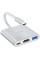 Type-C HUB Hoco HB14 Type-C to USB3.0+HDMI+PD Silver