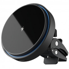 Автодержатель с беспроводной зарядкой Proove Light Circle 15W Silver