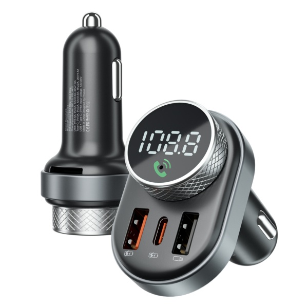 Автомобильное зарядное устройство Proove FM Launcher Sound Link 30W (PD+QC3.0) Type-C+USB Black
