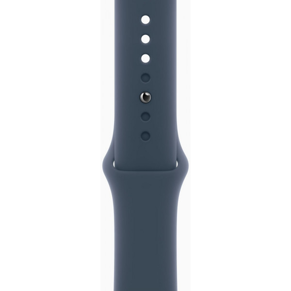 Apple Watch Series 9 GPS 45mm Silver Aluminium with Storm Blue Sport Band M/L (MR9E3)