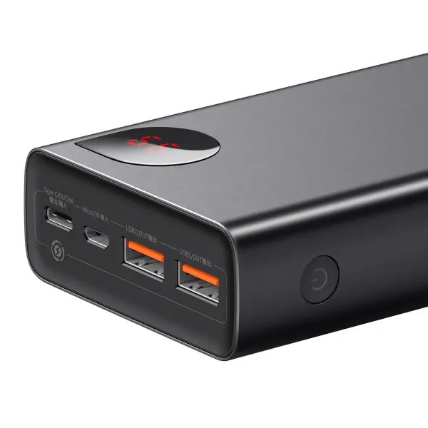 Внешний аккумулятор Power Bank Baseus Adaman Metal 20000mAh 65W Display Black (PPIMDA-D01)