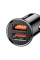 Автомобильное зарядное устройство Baseus Circular Plastic QC 3.0 30W 2USB Black