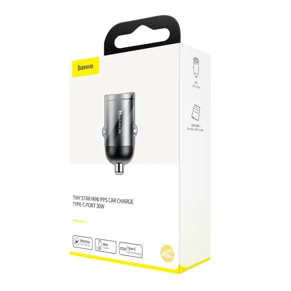 Автомобильное зарядное устройство Baseus Tiny Star Mini PPS 30W Type-C Gray