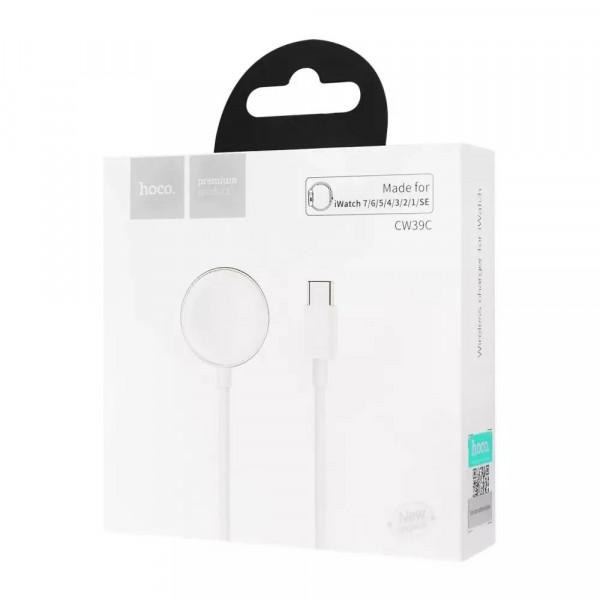 Беспроводное зарядное устройство Hoco CW39 iWatch Type-C White