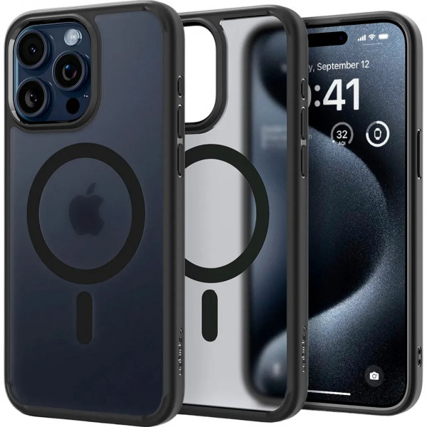 Чехол Spigen Ultra Hybrid With MagSafe iPhone 15 Pro Max Black