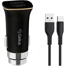 Автомобильное зарядное устройство для Gelius Apollo 2USB 3.1A 15W+Type-c